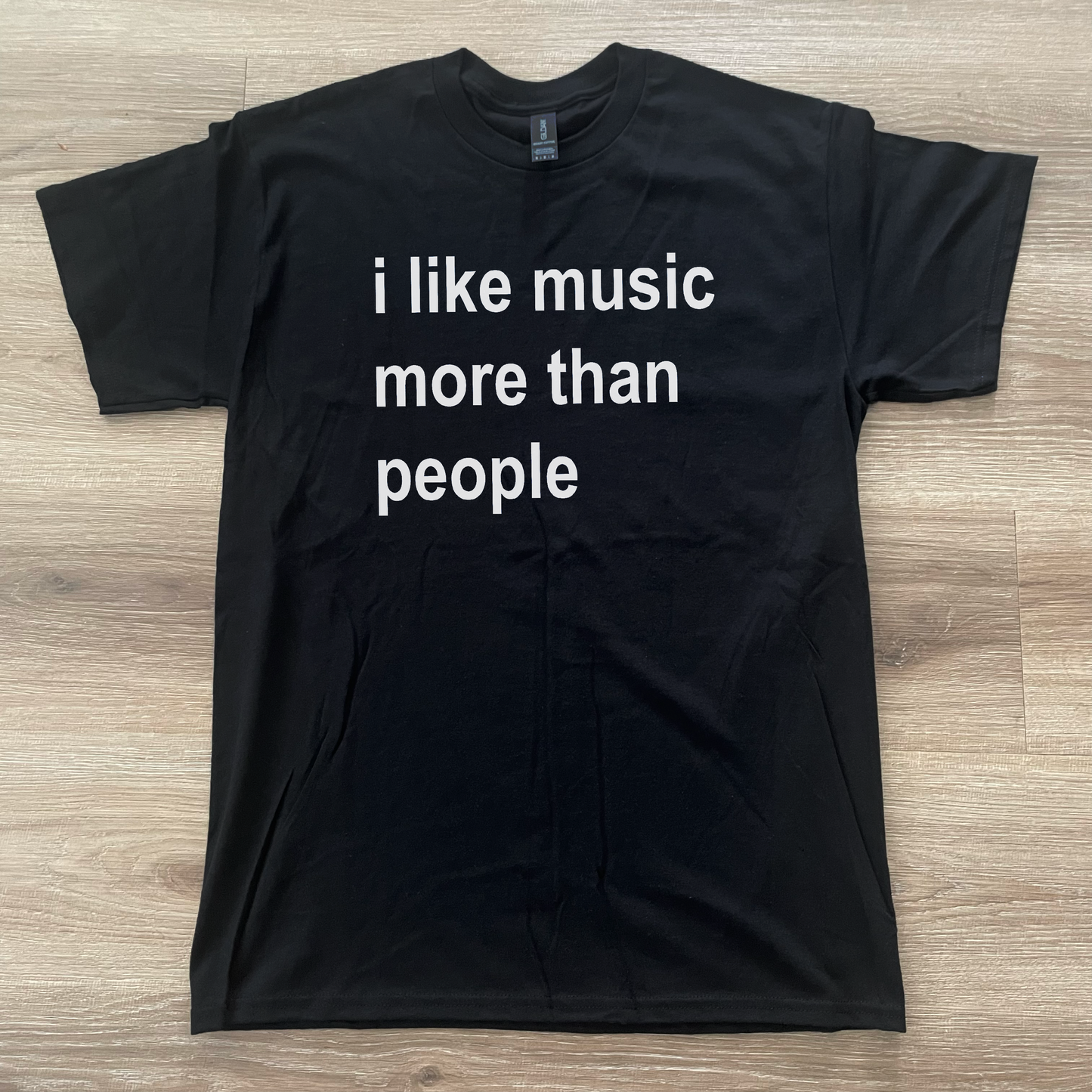 I Like Music More Than People T-Shirt Black